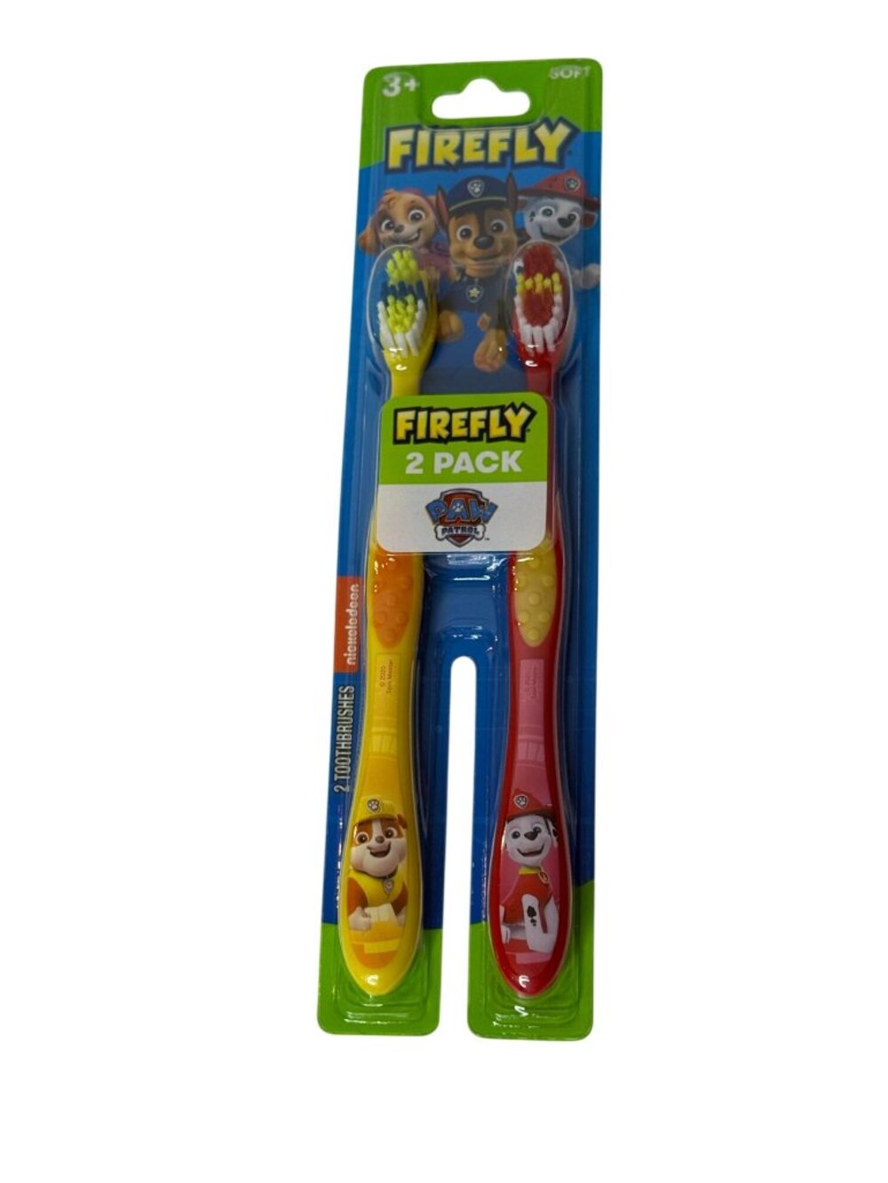 Firefly Paw Patrol Kids Toothbrush 2 Pack Rubble Marshall Soft New